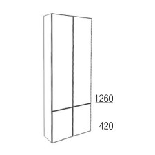 Badea Ergänzungsmöbel Hochschrank - 70 cm Skizze