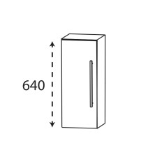 Laguna Ergänzungsschrank Highboard - 30 cm Skizze