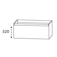 Laguna Reflex Waschtischunterschrank - 100 cm Skizze