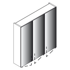 Lanzet Spiegel Spiegelschrank L0 - 70 cm Skizze