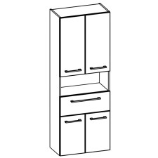 Marlin 3020life Hochschrank - 60 cm Skizze