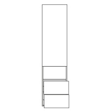 Pelipal PCON Hochschrank 45 cm Skizze