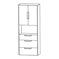 Puris D.Light Hochschrank - 62 cm Skizze