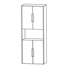 Puris D.Light Hochschrank - 62 cm Skizze