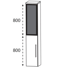 Puris Fine Line Hochschrank - 30 cm Skizze