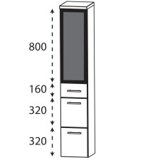 Puris Fine Line Hochschrank - 30 cm Skizze