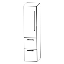 Puris Kera Plan Mittelschrank - 30 cm, mit 1 Tür, 2 Metallauszüge Skizze