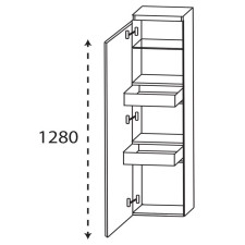 Puris Kera Plan Mittelschrank - 40 cm Skizze