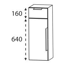 Puris Modern Life Highboard - 40 cm Skizze