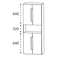 Puris Modern Life Hochschrank 60 cm Skizze