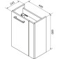 Fackelmann Gästebad Waschtischunterschrank 44 cm Skizze