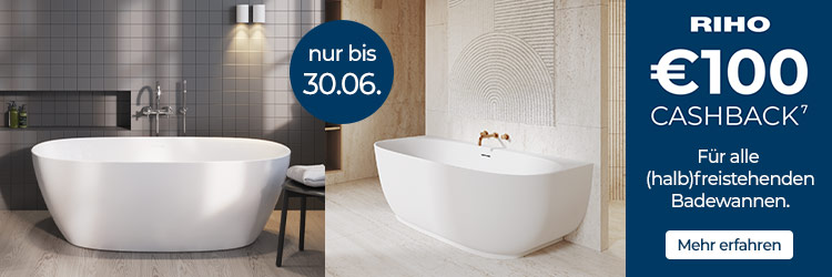 Badewannen von Riho in weiß
